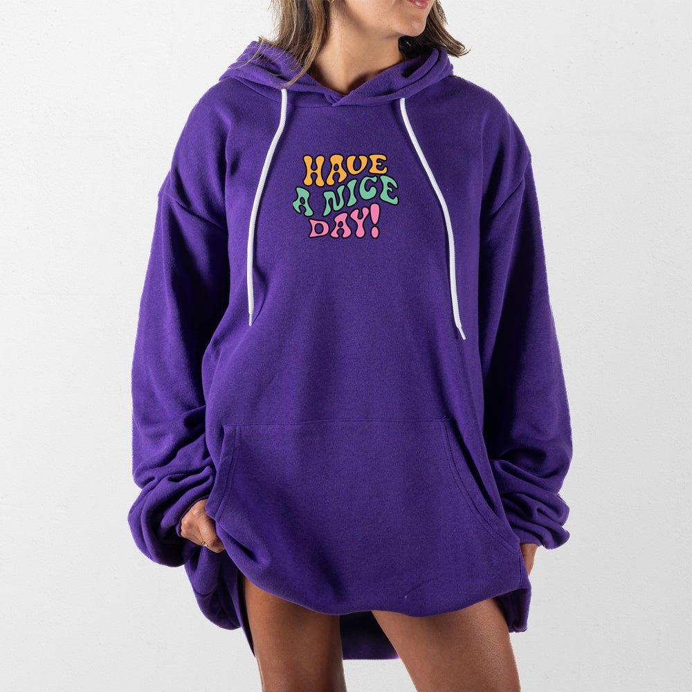 Purple Have A Nice Day Giant Hoodie