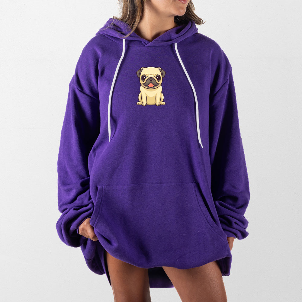 Purple Pug Puppy Giant Hoodie