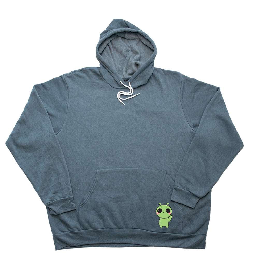 Slate Blue Pocket Alien Giant Hoodie