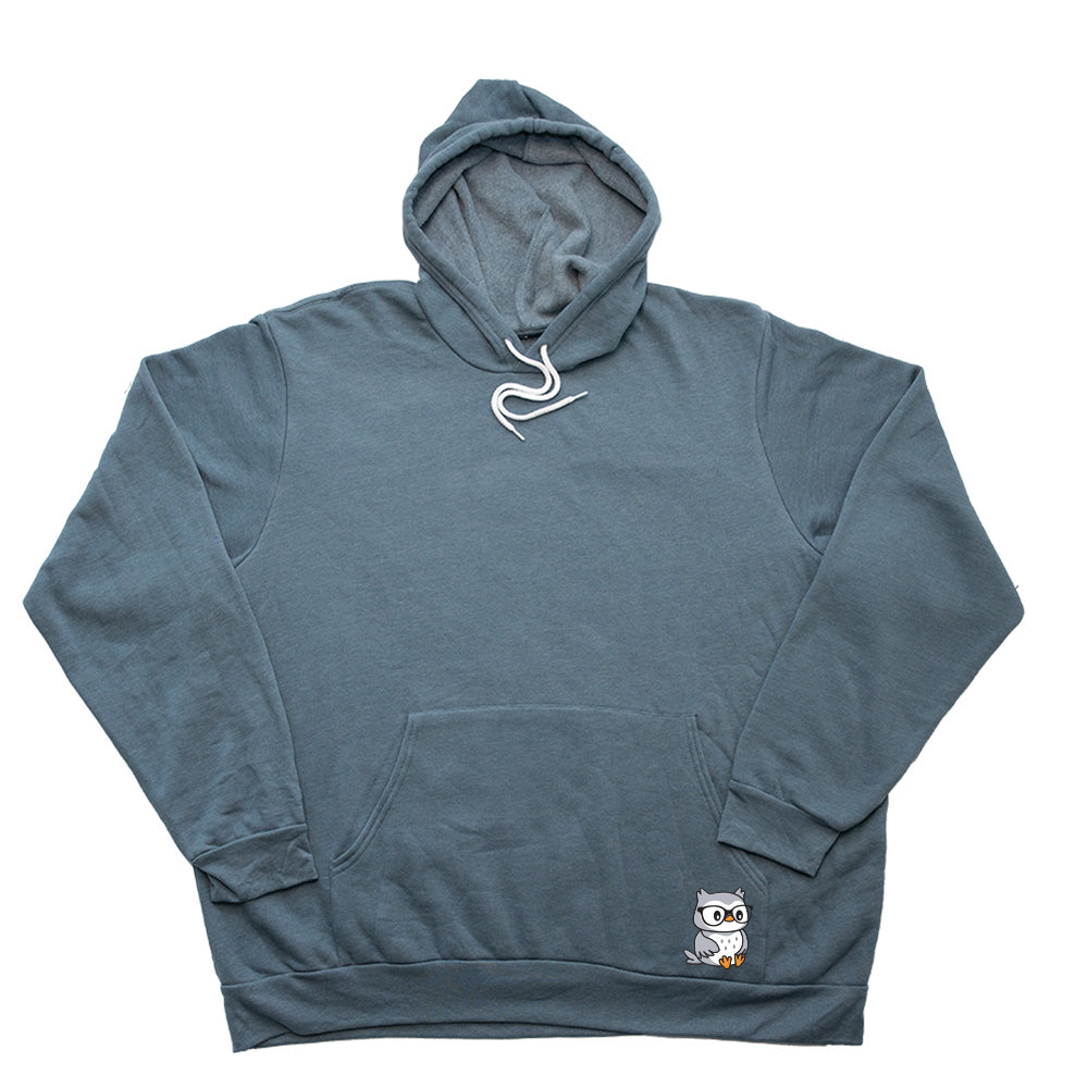 Slate Blue Pocket Owl Giant Hoodie