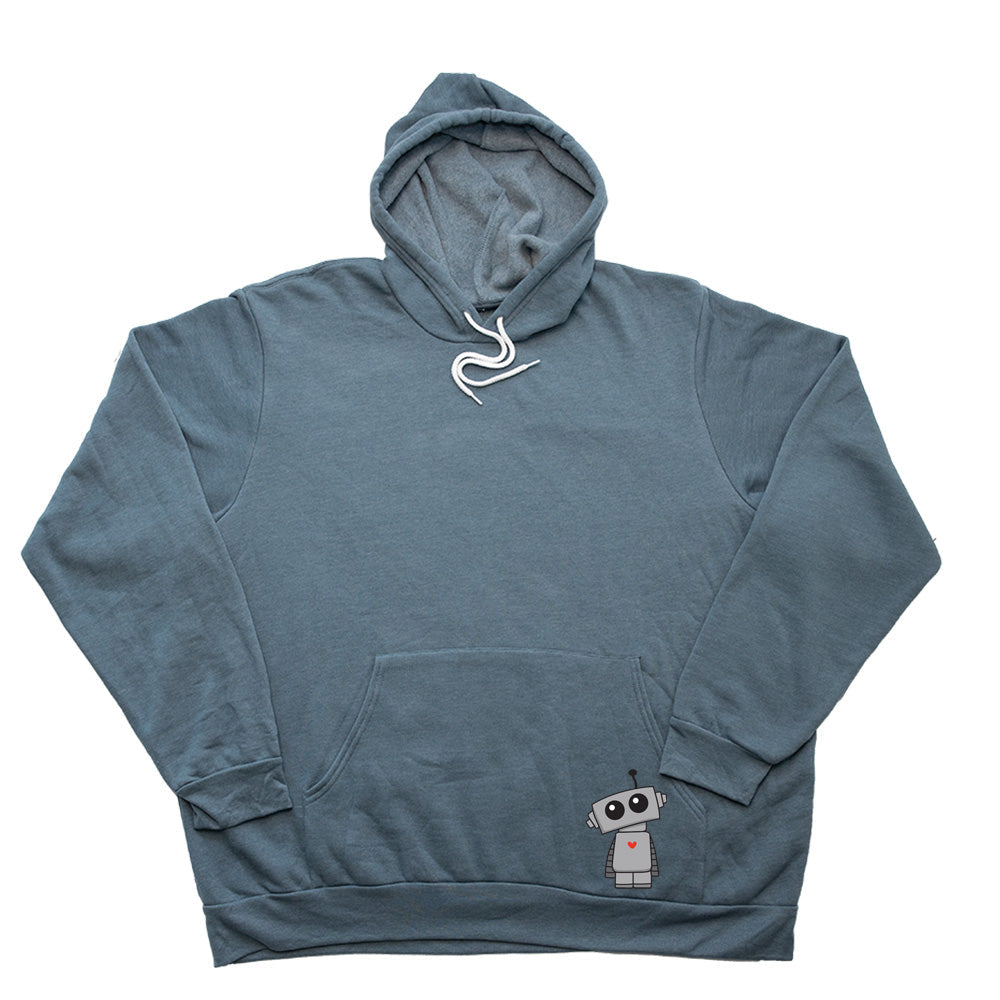 Slate Blue Pocket Robot Giant Hoodie