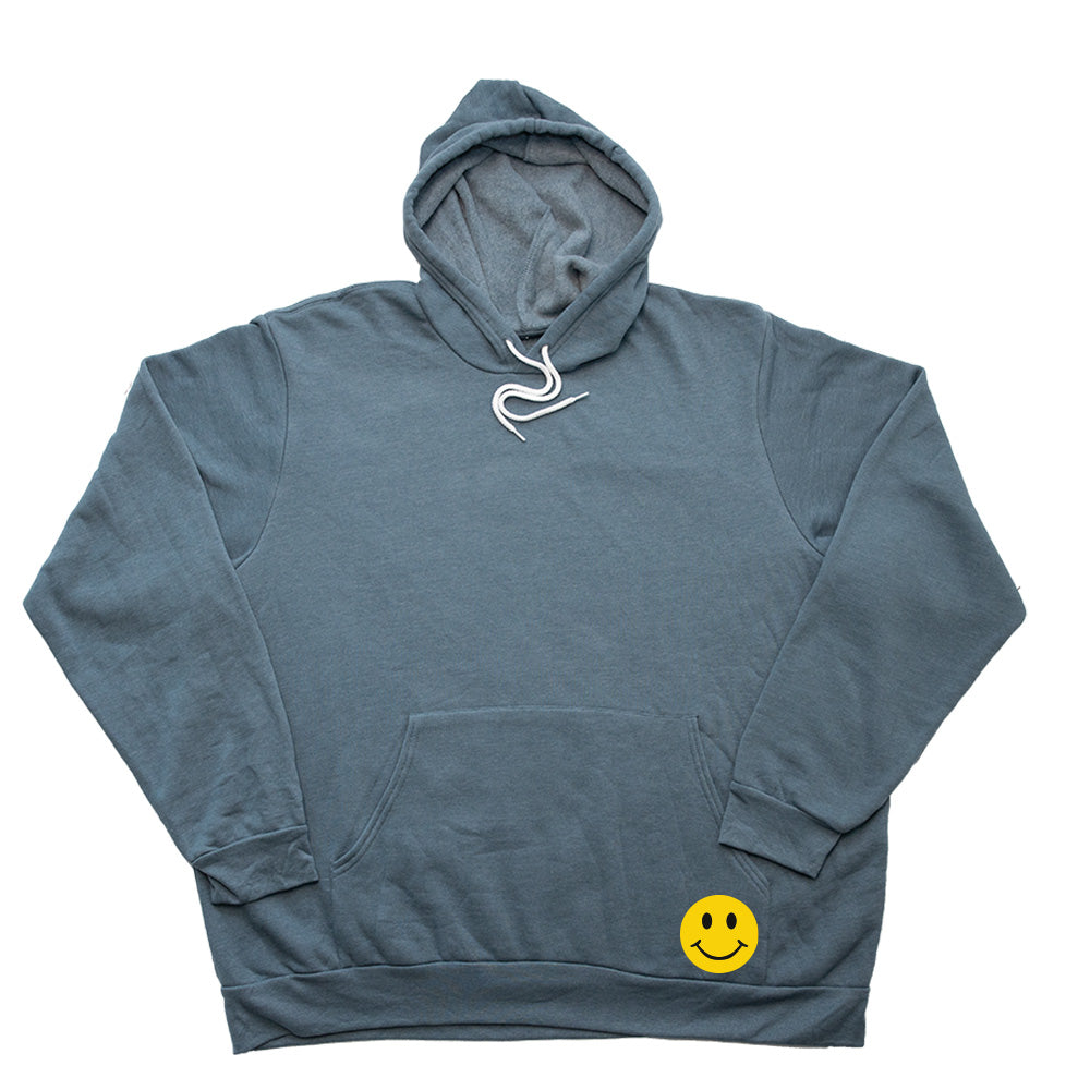 Pocket Smiley Giant Hoodie - Slate Blue