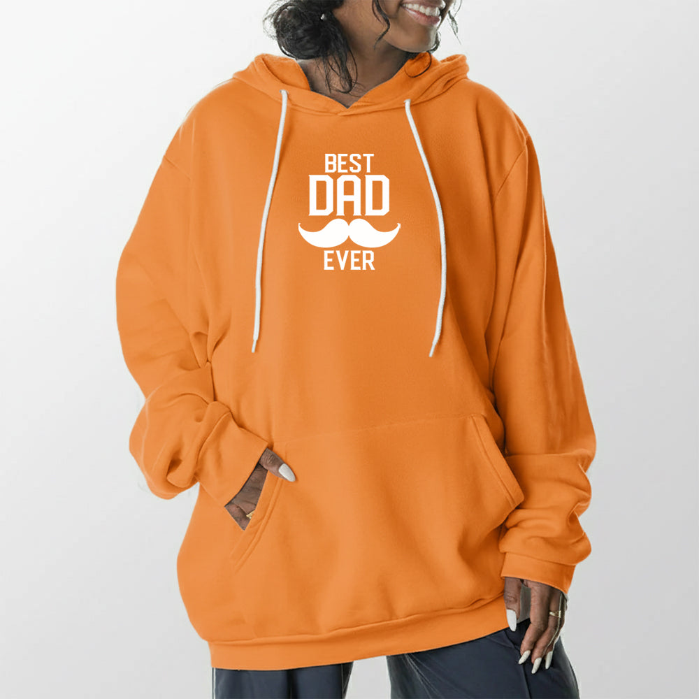 Best Dad Ever Giant Hoodie - Tangerine Dream