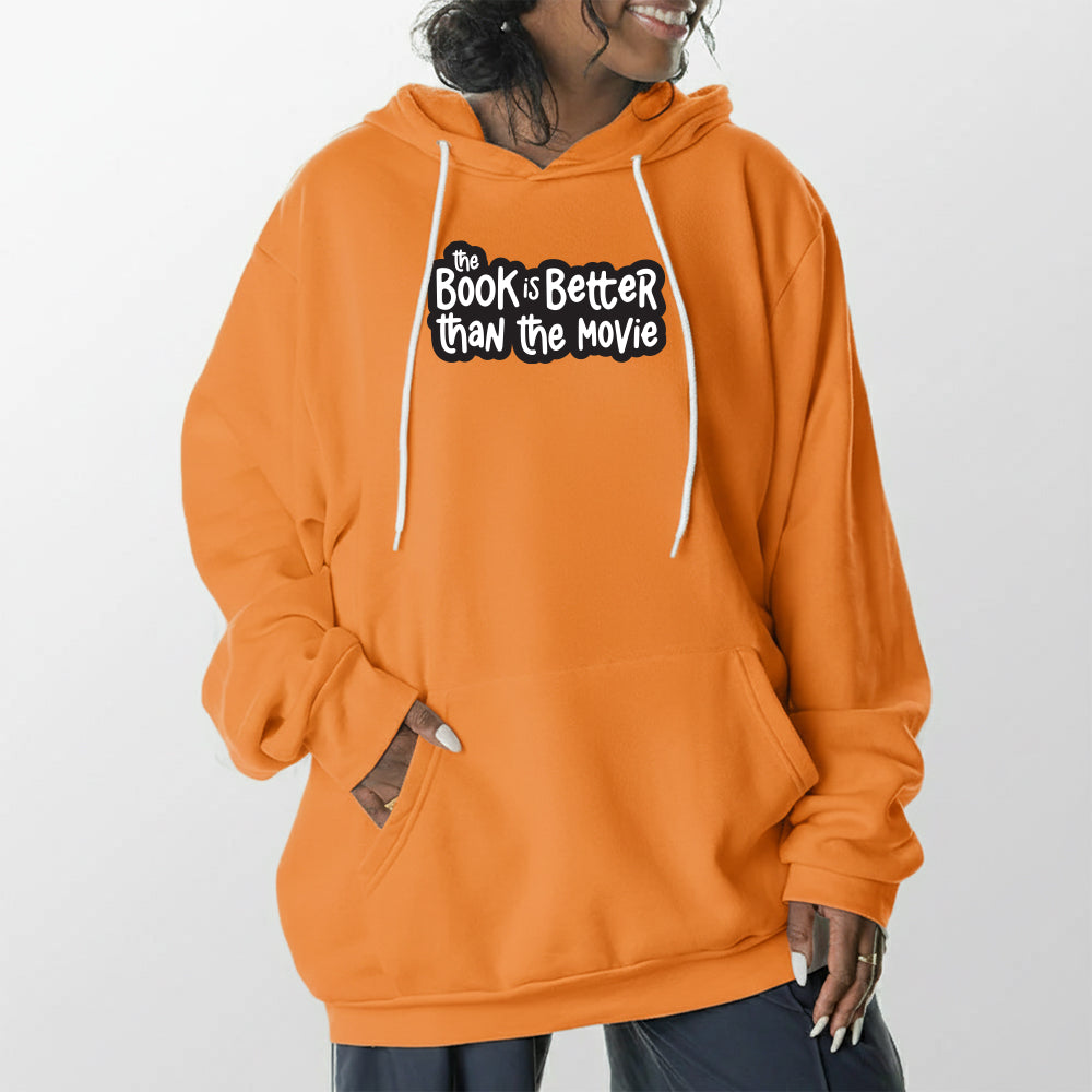 Book is Better Giant Hoodie - Tangerine Dream