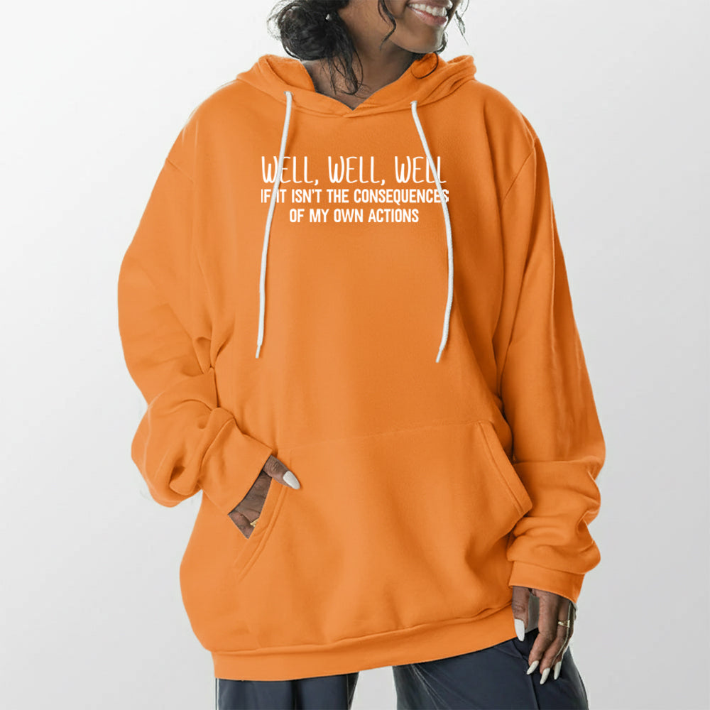 Consequences of My Own Actions Giant Hoodie - Winter Blue