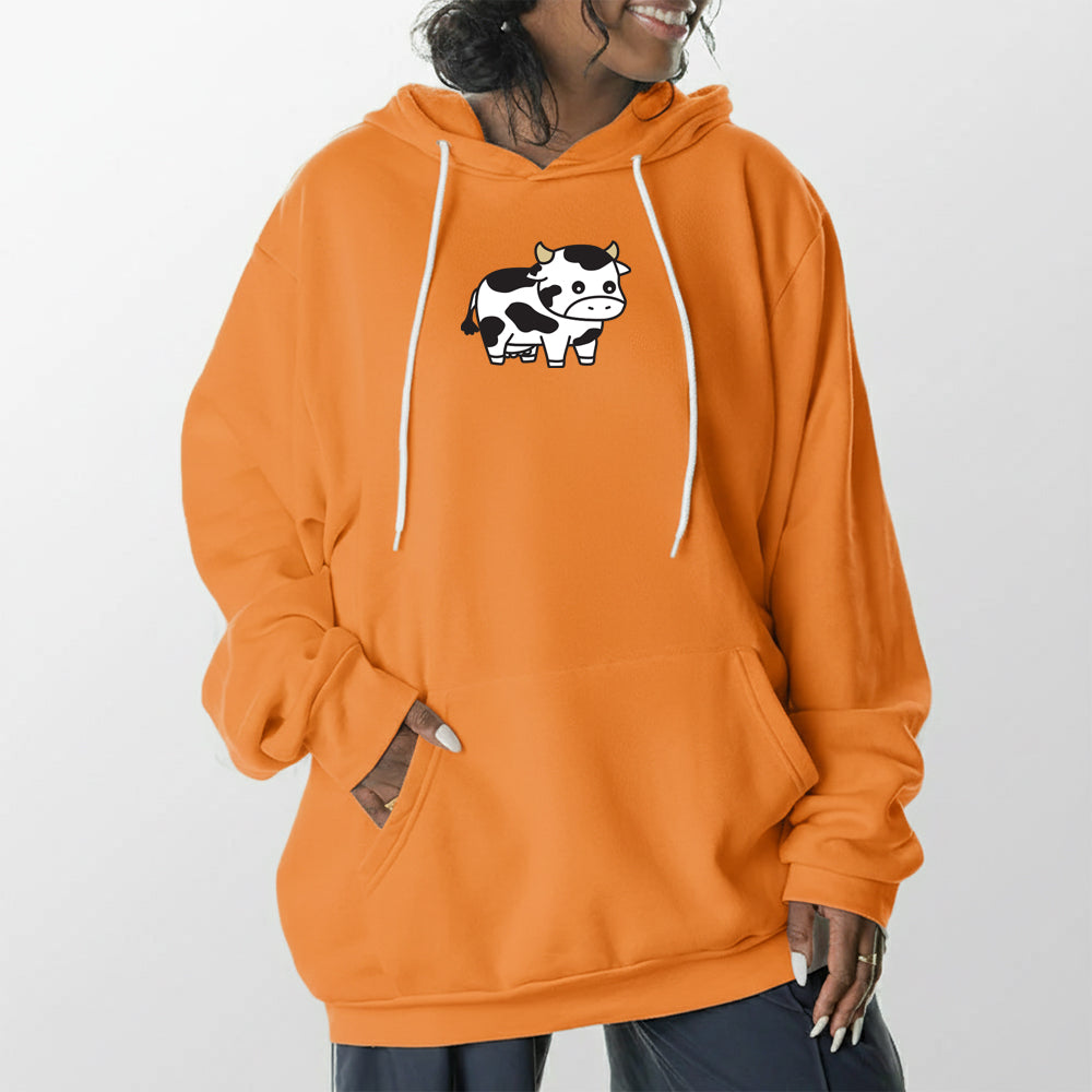 Cow Giant Hoodie - Tangerine Dream