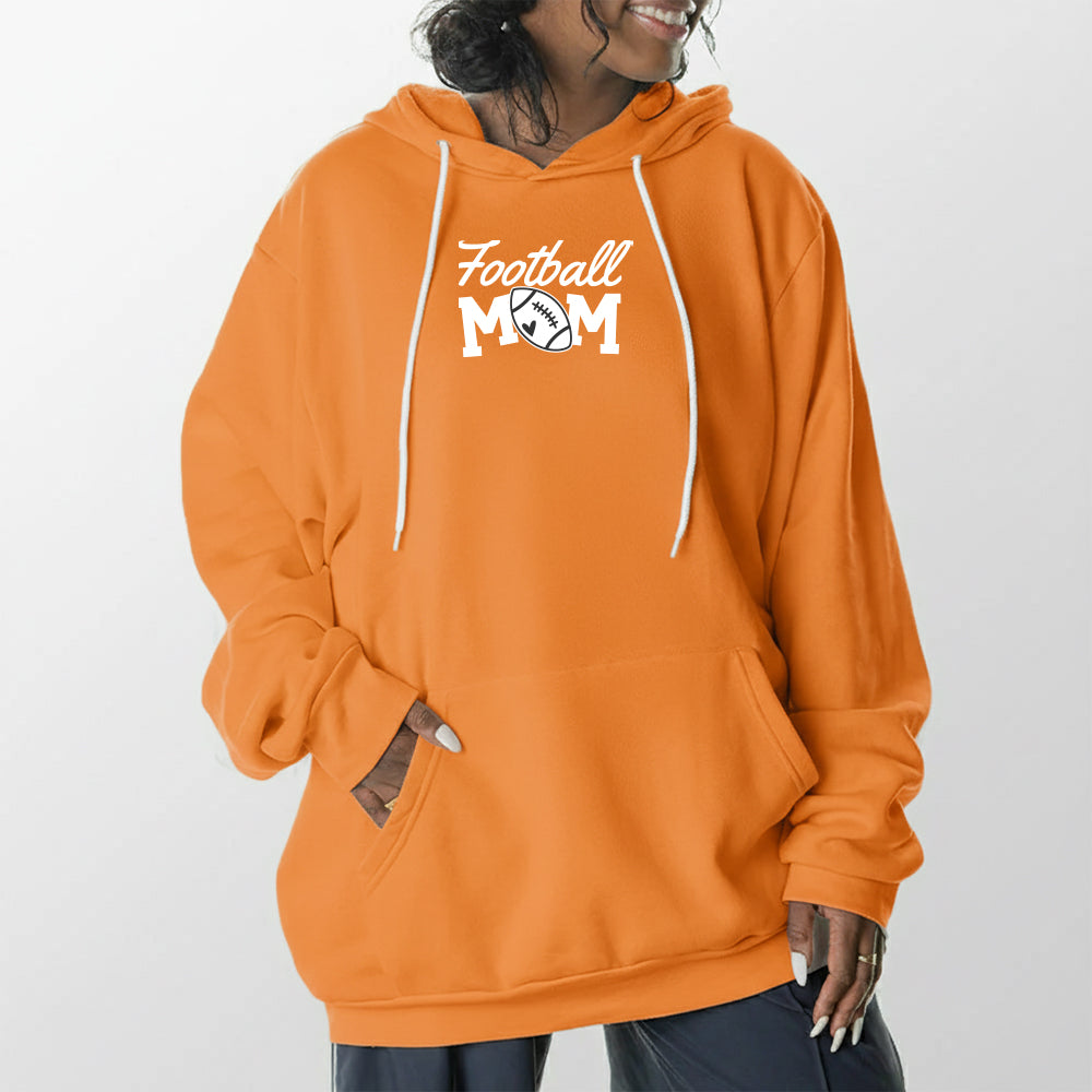 Football Mom Giant Hoodie - Tangerine Dream