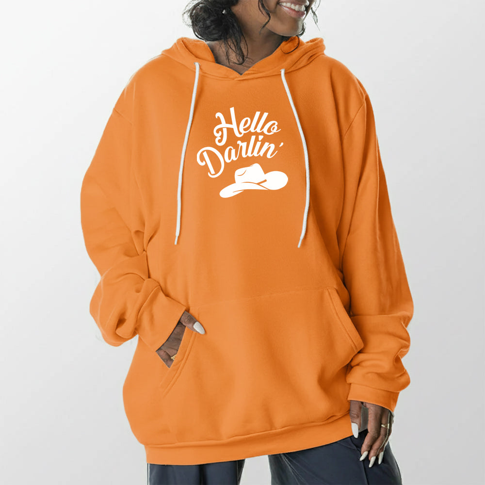 Hello Darlin Giant Hoodie - Tangerine Dream