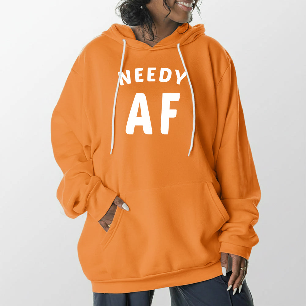 Needy AF Giant Hoodie - Tangerine Dream