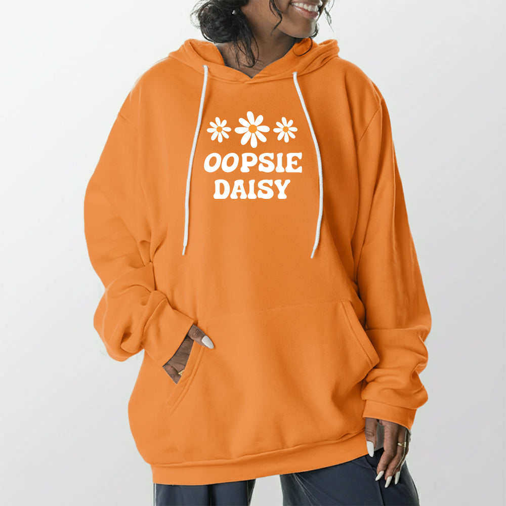 Oopsie Daisy Giant Hoodie - Tangerine Dream