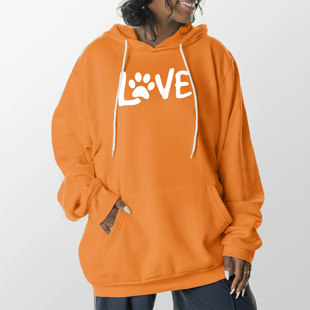Puppy Love Giant Hoodie - Tangerine Dream