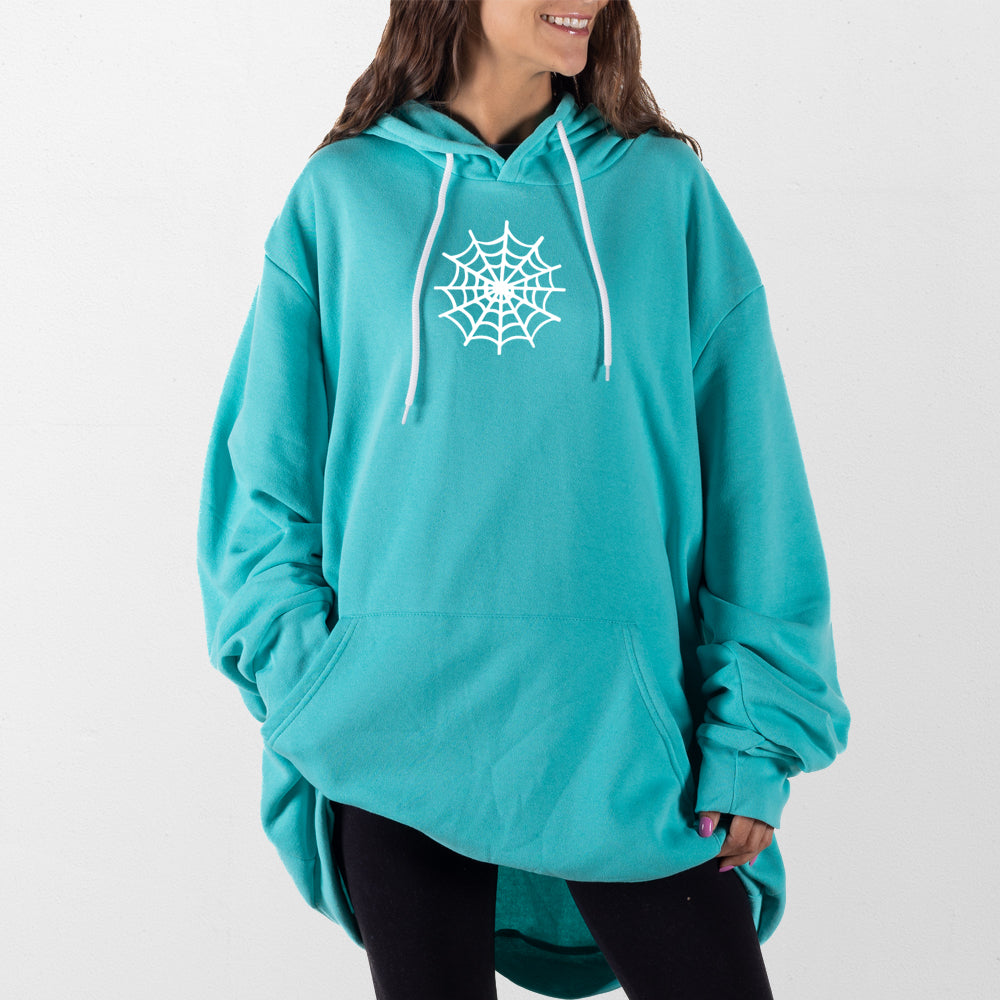 Teal Spider Web Giant Hoodie