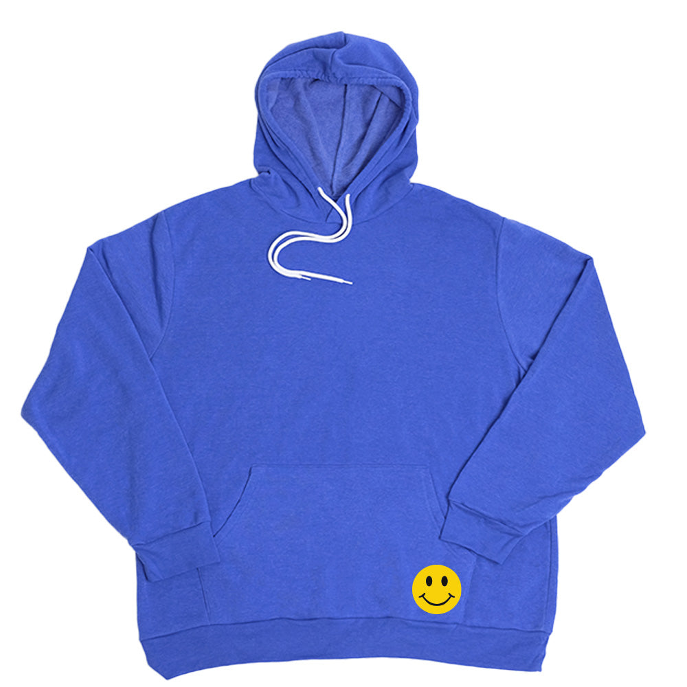 Pocket Smiley Giant Hoodie - Very Blue