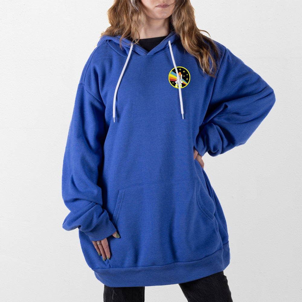 Very Blue Space Ship Giant Hoodie