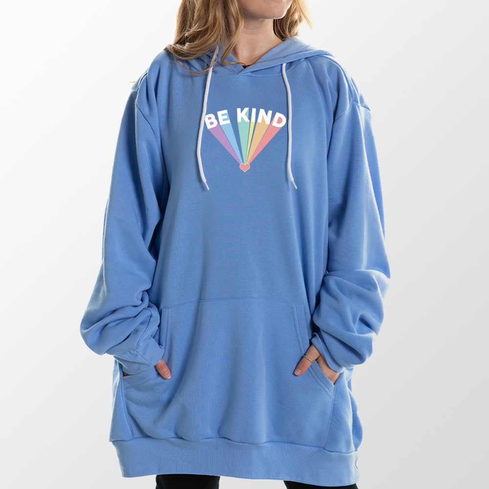 Winter Blue Rainbow Be Kind Giant Hoodie