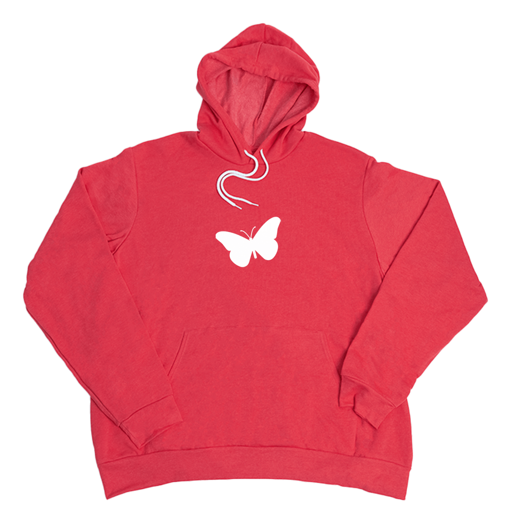 Butterfly Outline Giant Hoodie - Heather Red - Giant Hoodies