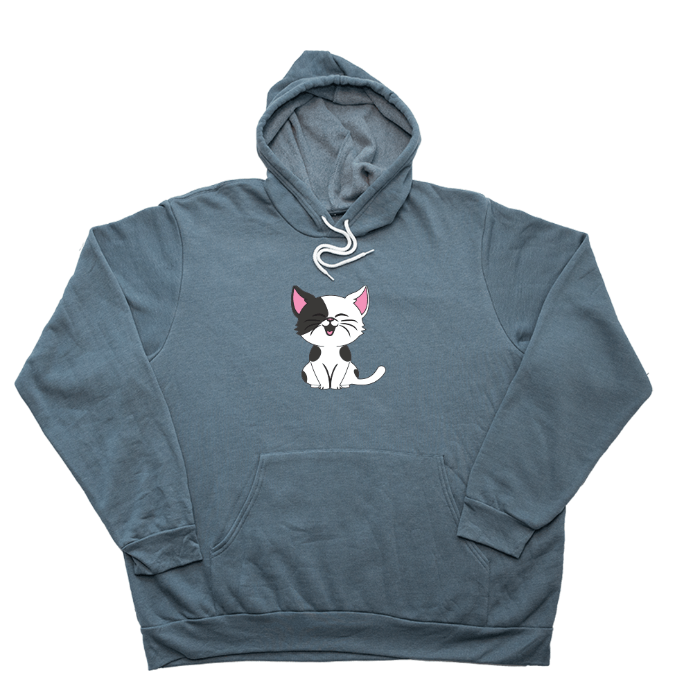 Cartoon Kitty Giant Hoodie - Slate Blue - Giant Hoodies