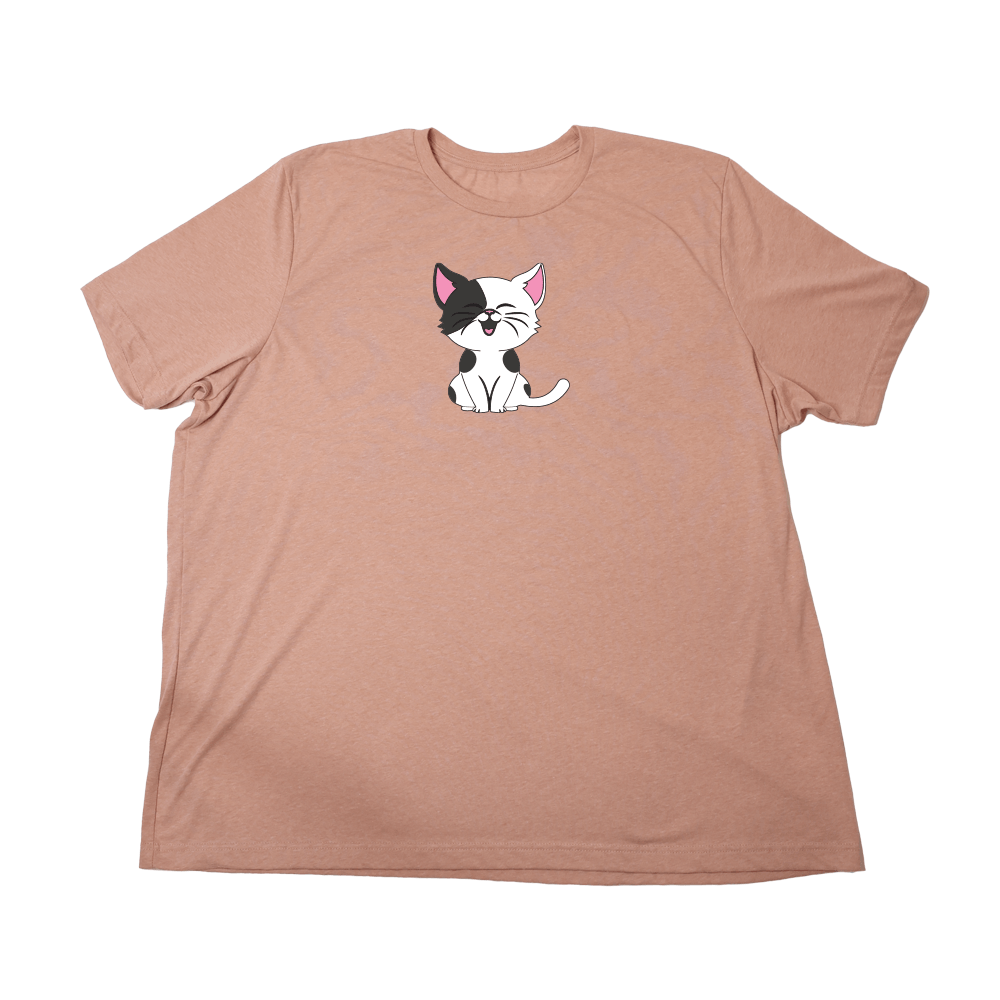 Cartoon Kitty Giant Shirt - Heather Sunset - Giant Hoodies