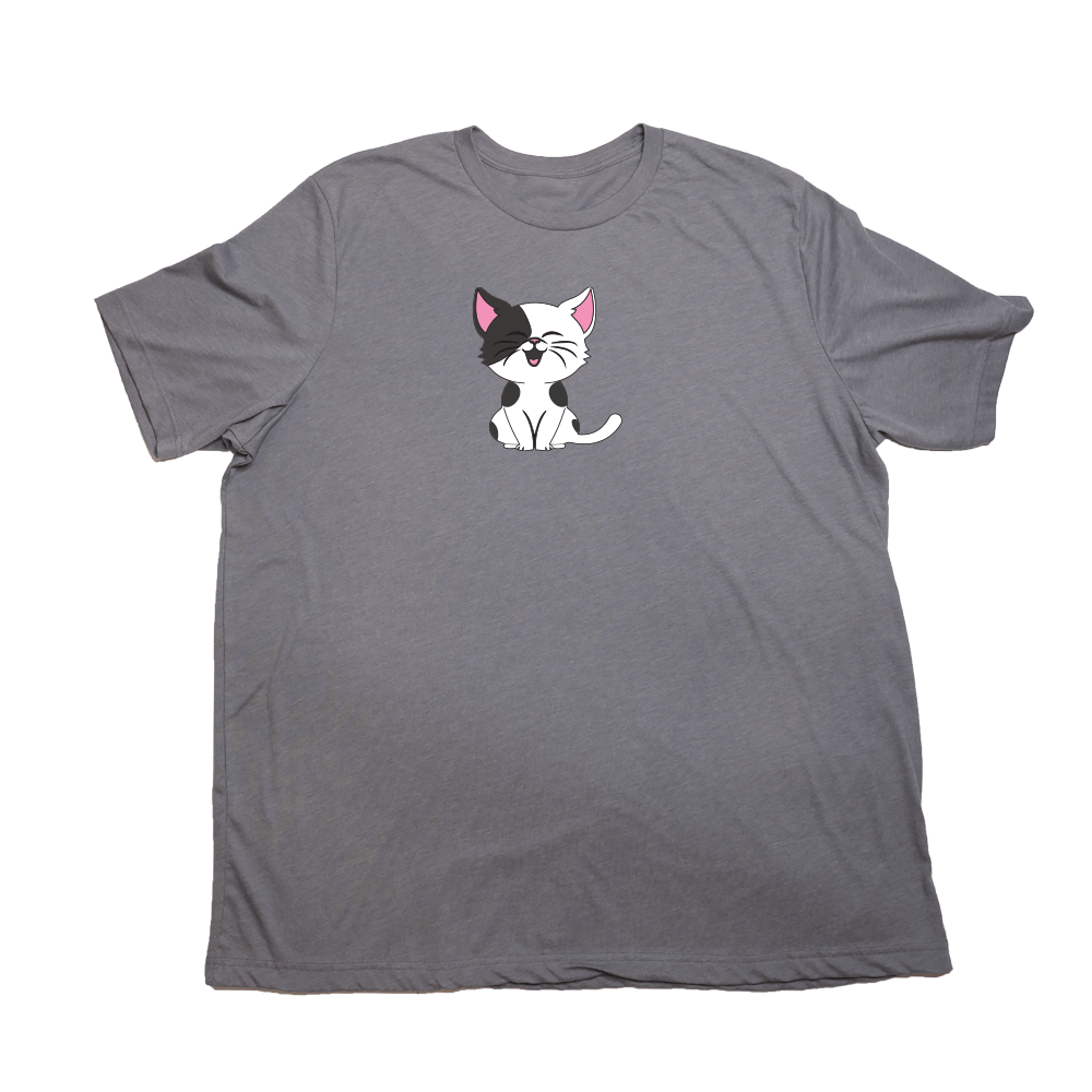 Cartoon Kitty Giant Shirt - Heather Storm - Giant Hoodies