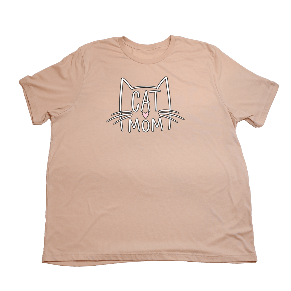 Cat Mom Giant Shirt - Heather Peach - Giant Hoodies