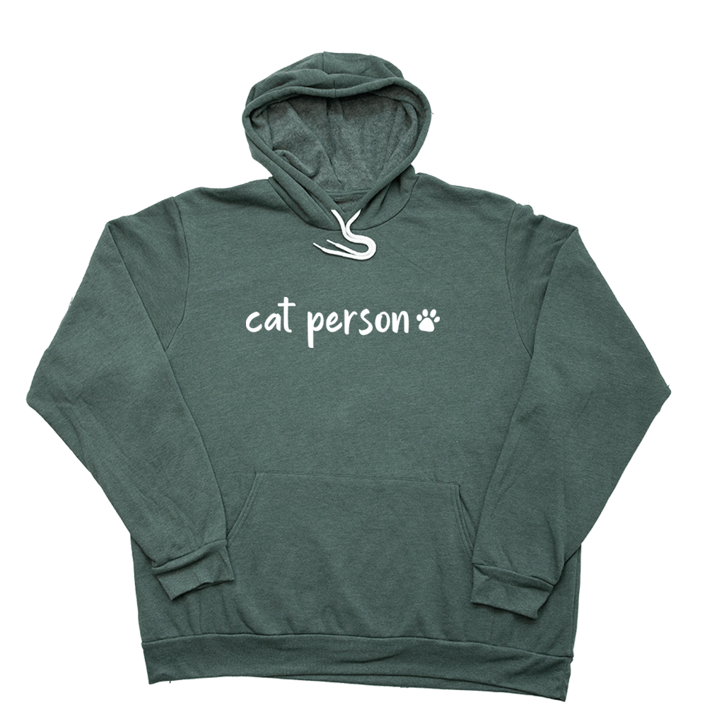 Cat Person Giant Hoodie - Heather Forest - Giant Hoodies