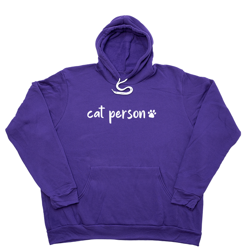 Cat Person Giant Hoodie - Purple - Giant Hoodies