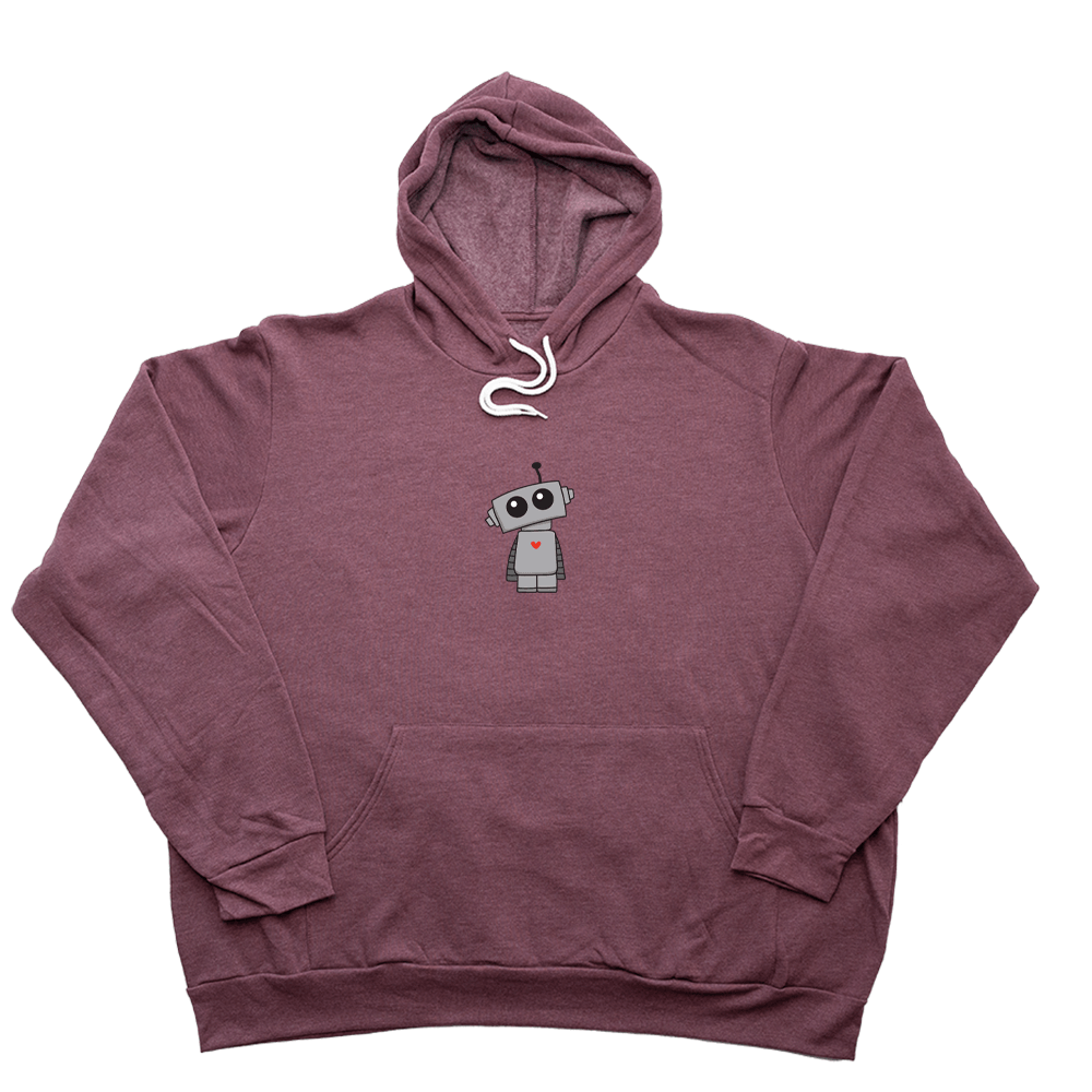 Cute Robot Giant Hoodie - Heather Maroon - Giant Hoodies