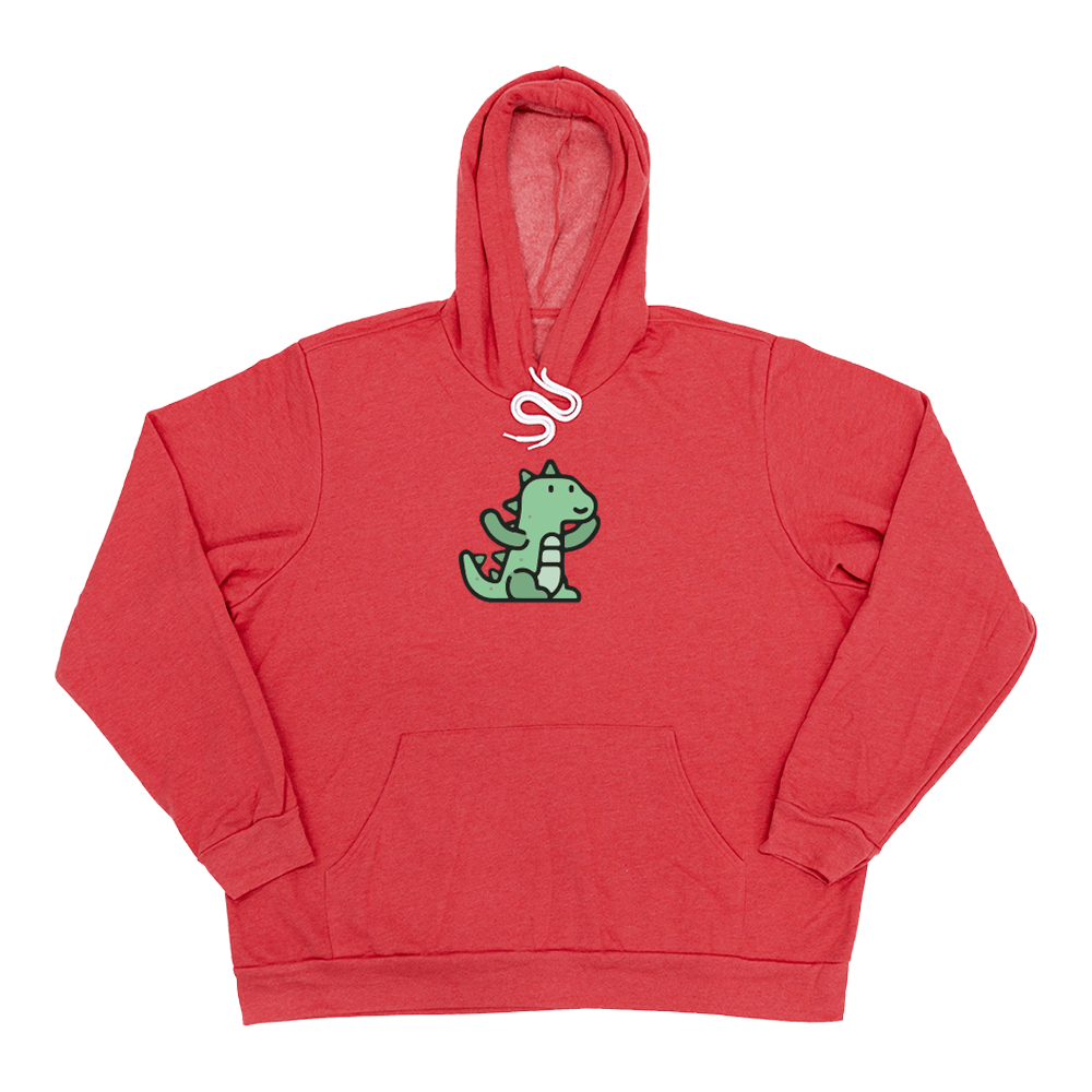 Dino Dan Giant Hoodie - Heather Red - Giant Hoodies