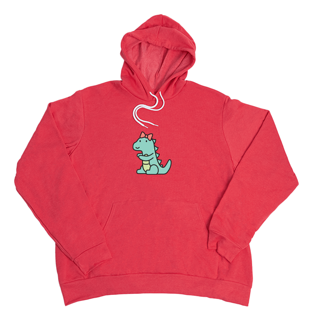 Dino Dani Giant Hoodie - Heather Red - Giant Hoodies