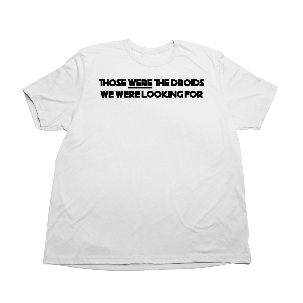 Droids Giant Shirt - Solid White - Giant Hoodies