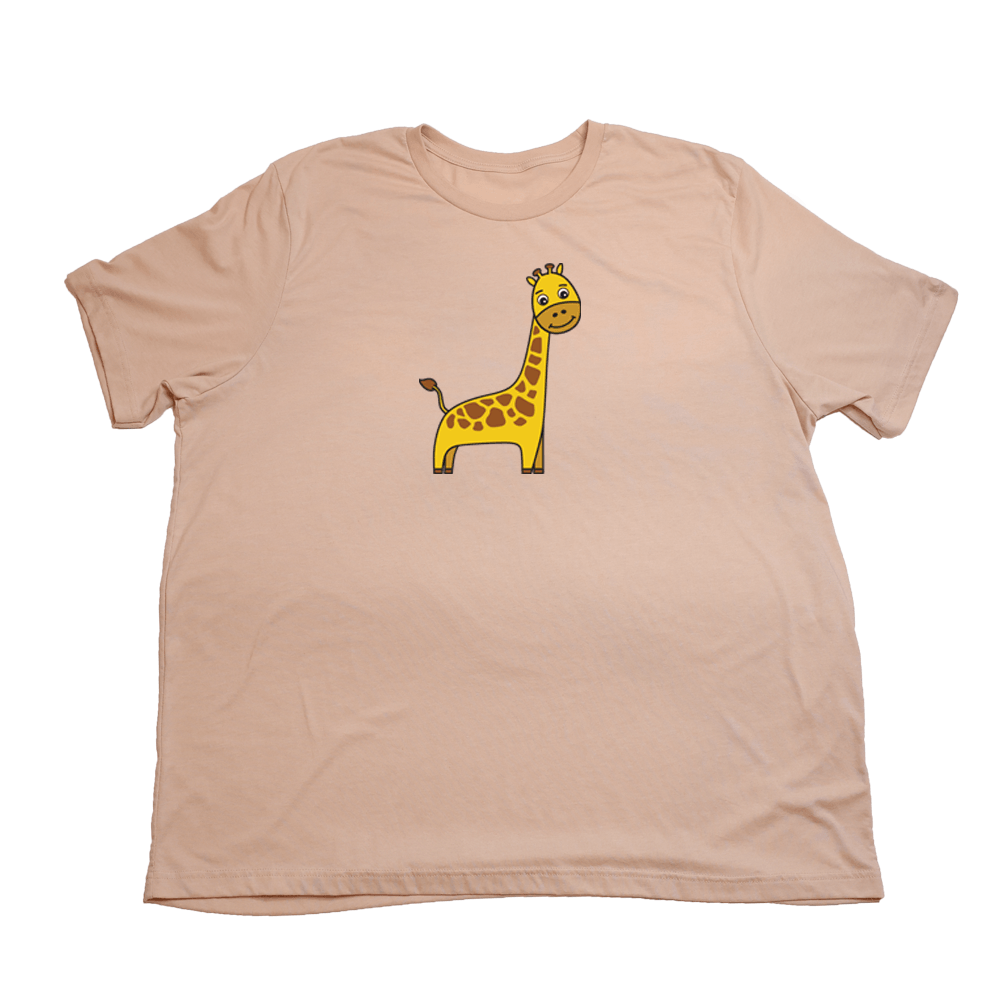 Giraffe Giant Shirt - Heather Peach - Giant Hoodies