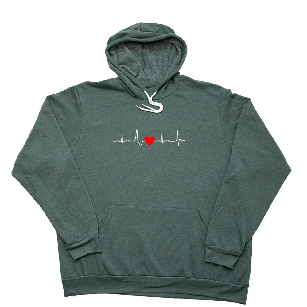 Heartbeat Giant Hoodie - Heather Forest - Giant Hoodies