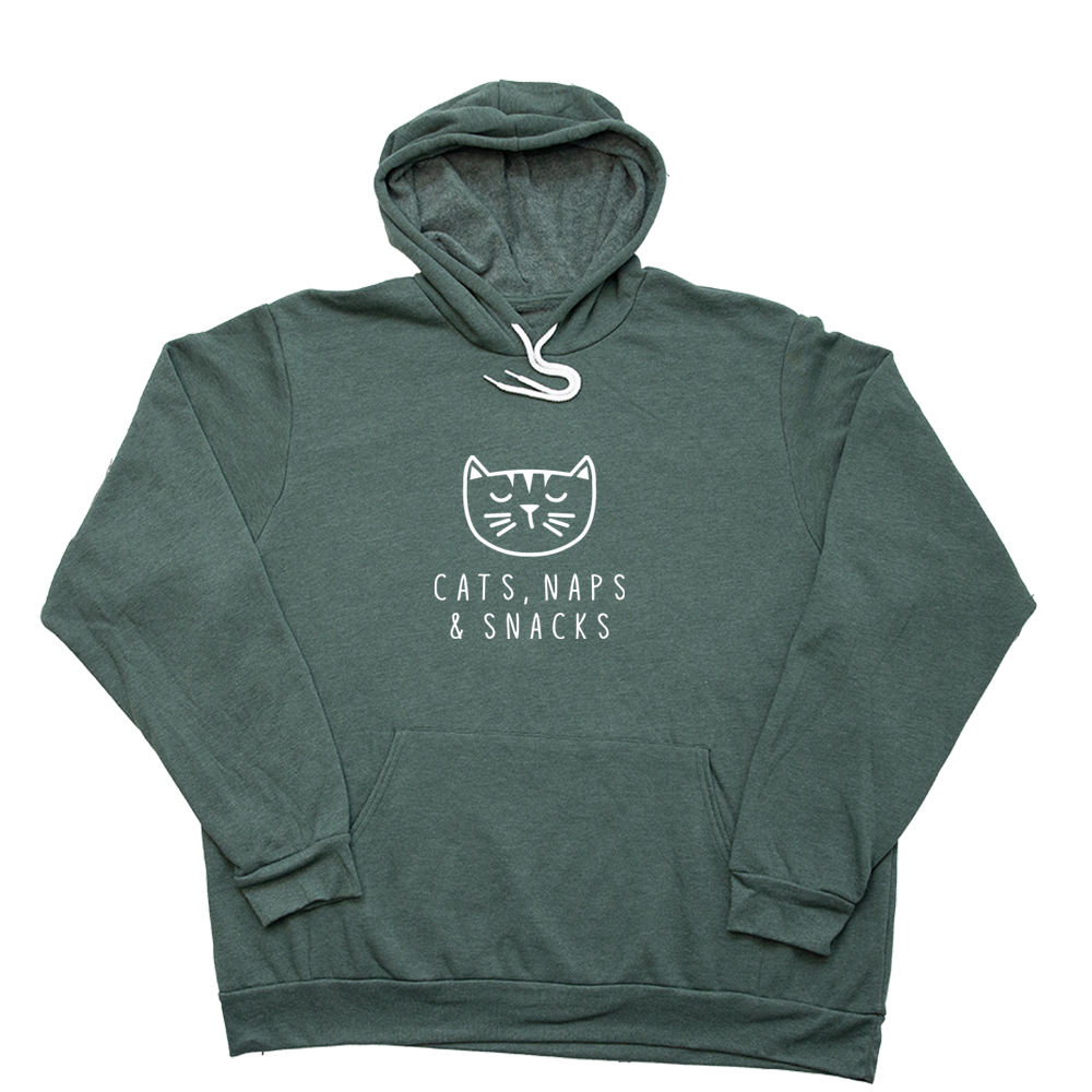 Heather Forest Cats Naps And Snacks Giant Hoodie