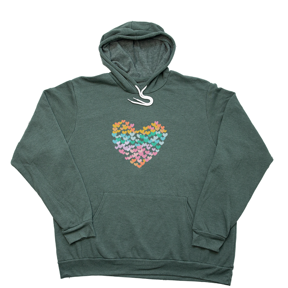 Heather Forest Heart Of Hearts Giant Hoodie