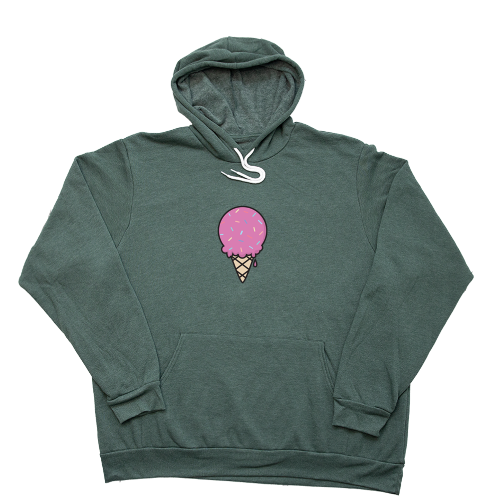 Ice Cream Cone Giant Hoodie - Heather Forest - Giant Hoodies