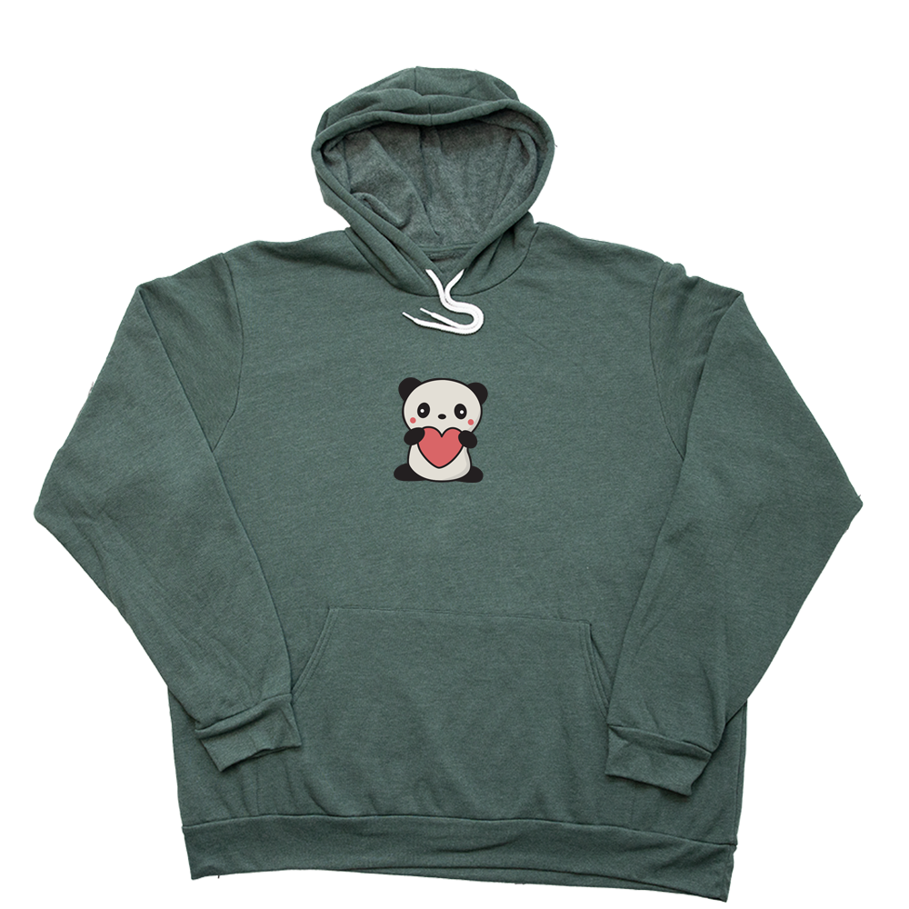 Heather Forest Panda Heart Giant Hoodie