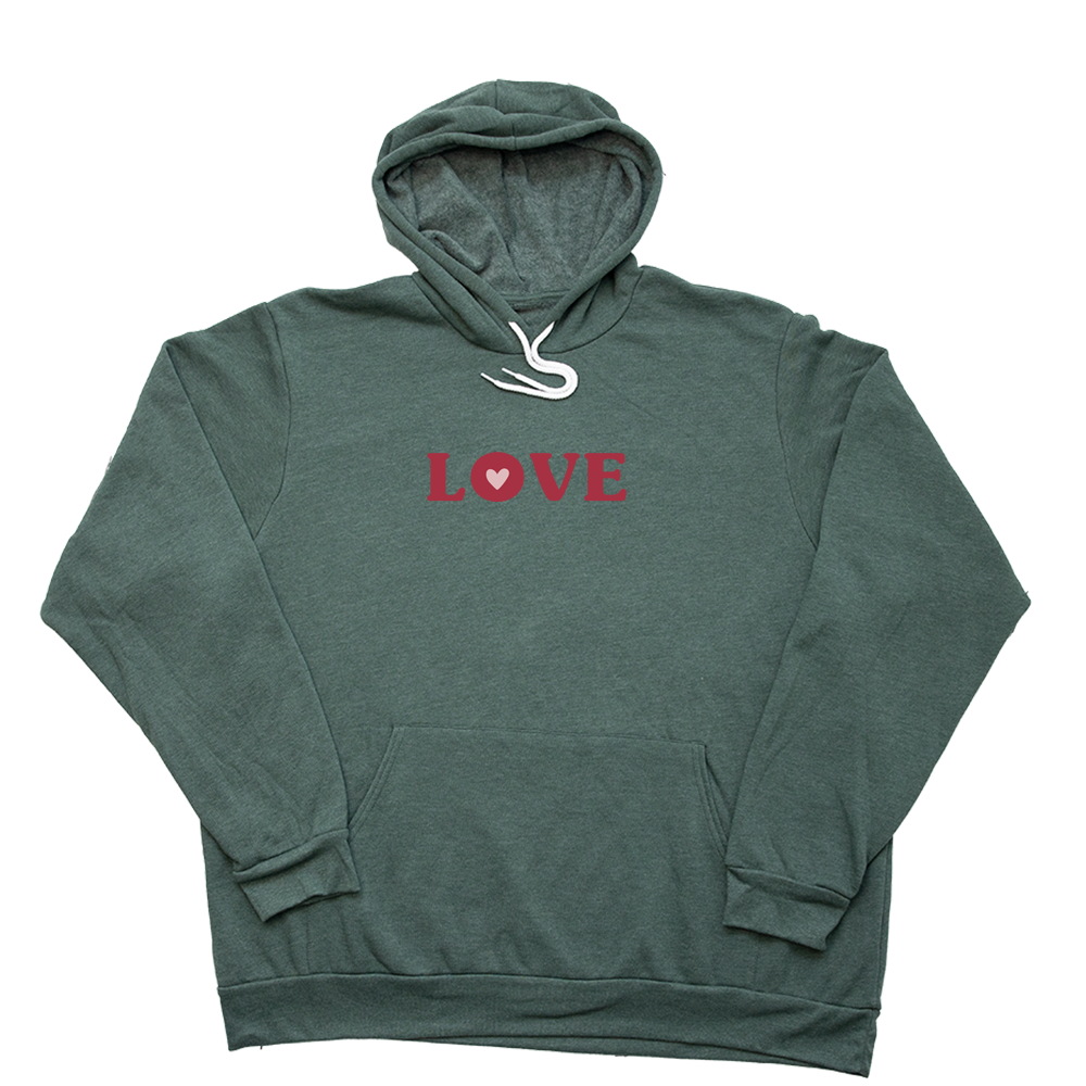 Heather Forest Red Love Giant Hoodie