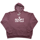 Heather Maroon Adopt Dont Shop Giant Hoodie