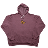 Heather Maroon Colorful Butterfly Giant Hoodie