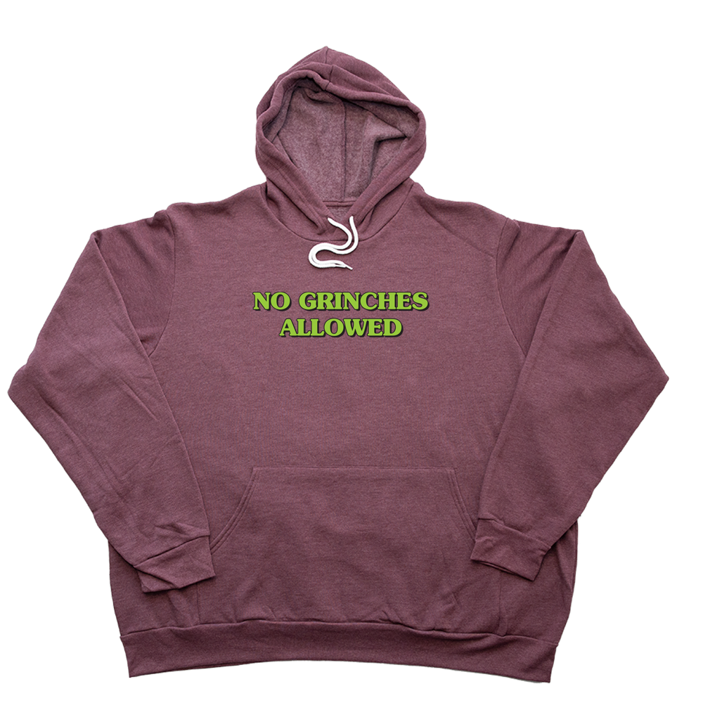 Heather Maroon No Grinches Allowed Giant Hoodie