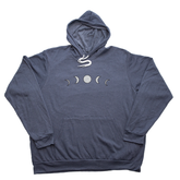 Heather Navy Moon Phases Giant Hoodie