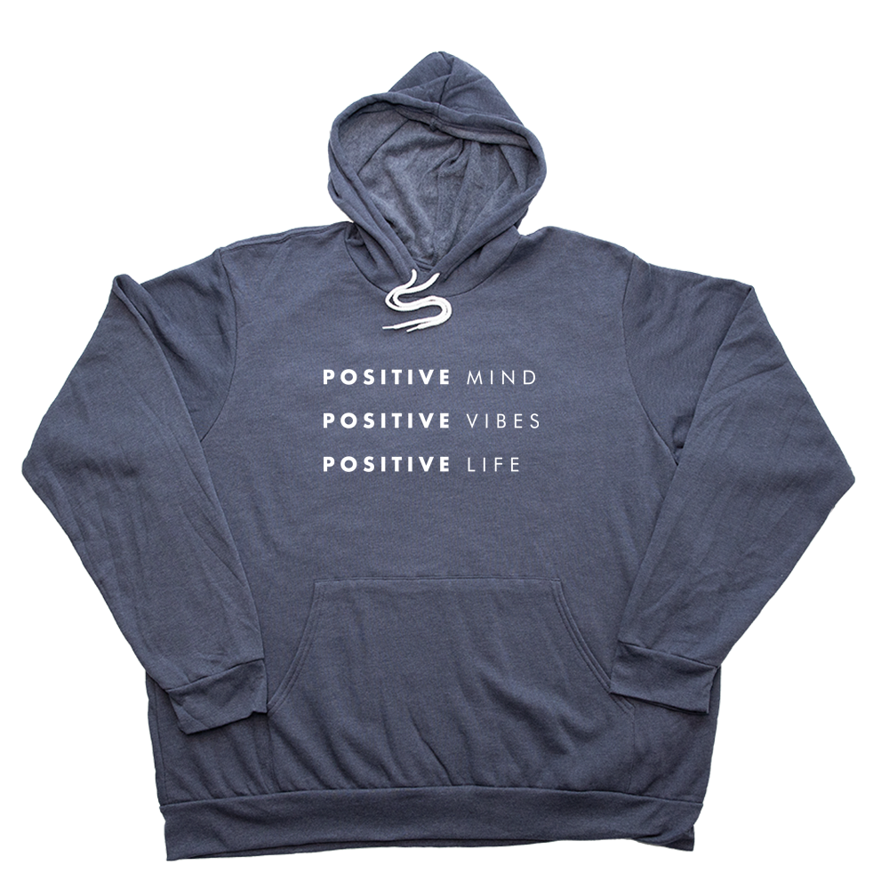 Heather Navy Positive Mind Vibes Life Giant Hoodie