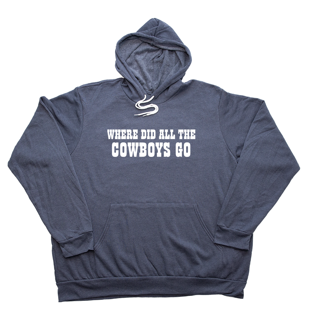 Heather Navy Where Did All The Cowboys Go Giant Hoodie