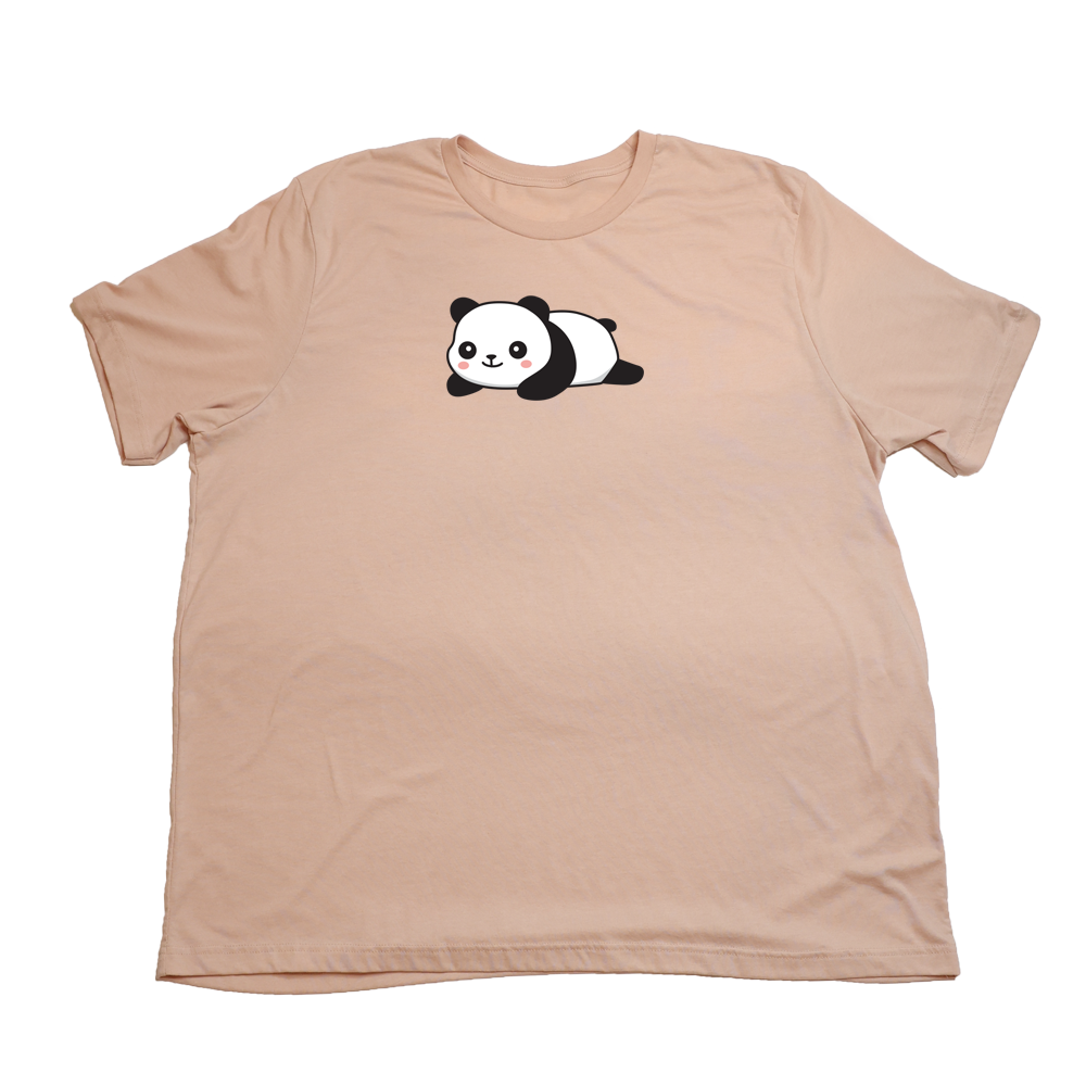 Heather Peach Baby Panda Giant Shirt