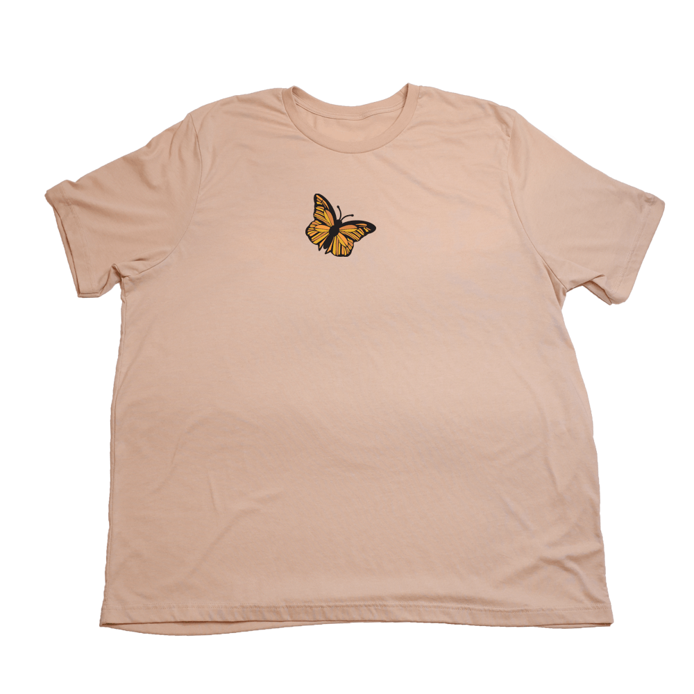 Heather Peach Colorful Butterfly Giant Shirt