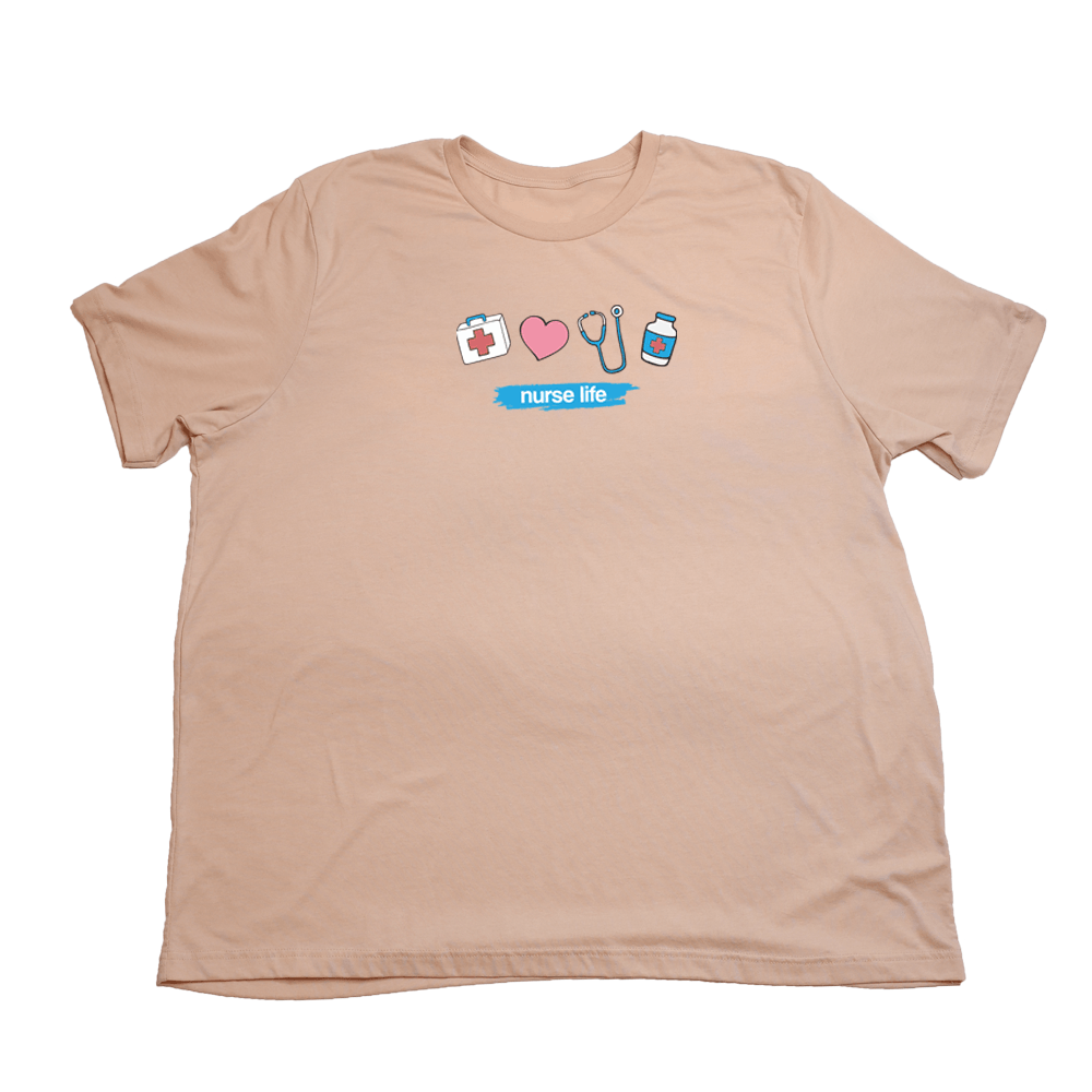 Heather Peach Nurse Life Giant Shirt