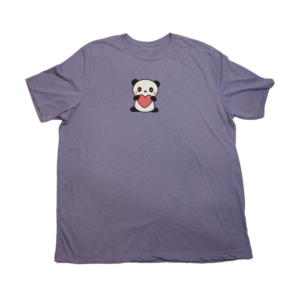 Heather Purple Panda Heart Giant Shirt