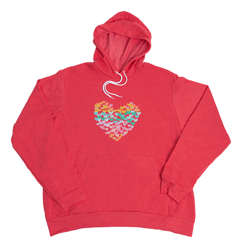 Heather Red Heart Of Hearts Giant Hoodie