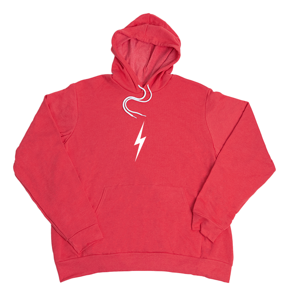 Heather Red Lightning Bolt Giant Hoodie