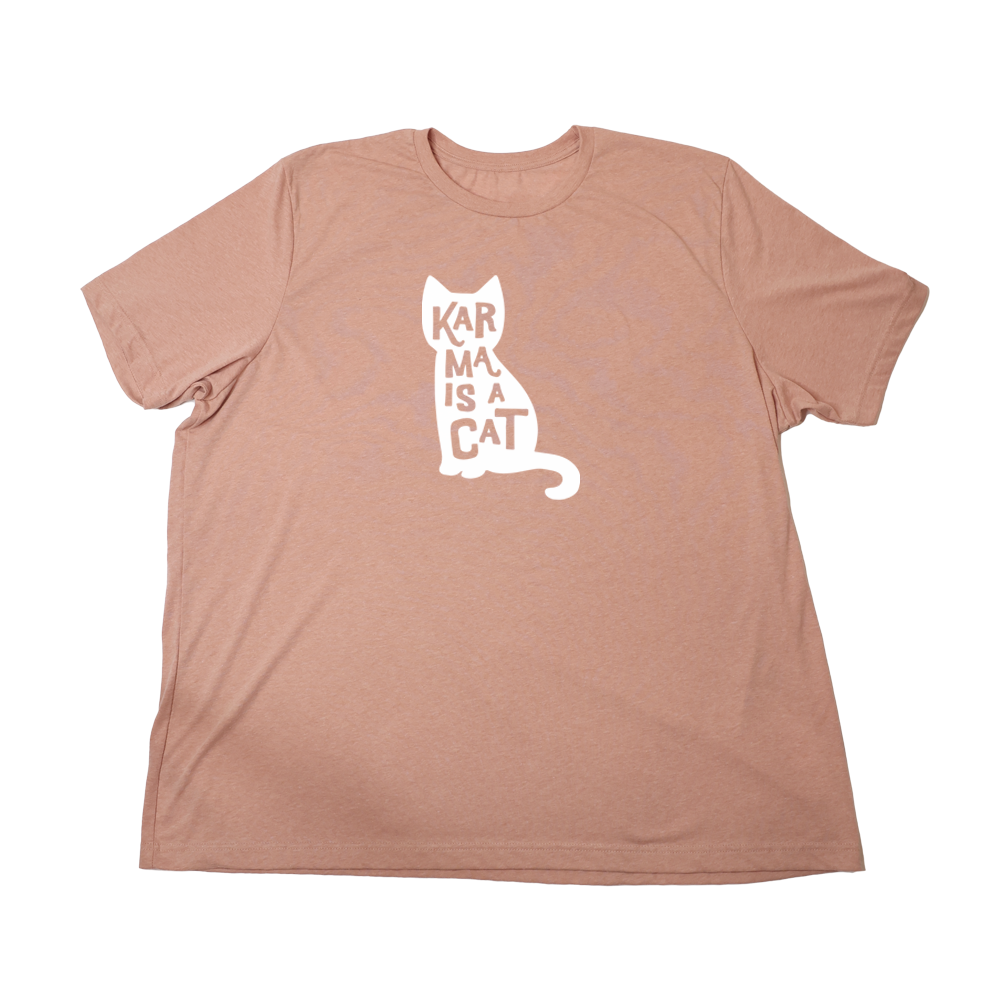 Heather Sunset Karma Is A Cat Giant Shirt